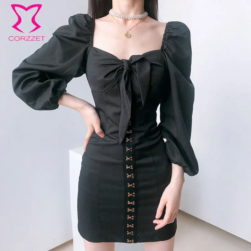 Fashion Women's Dress Bowknot Hollow out Chest-Shaped Bubble Sleeve Tight-Fitting Hip Dress Sexy Slim Mini Dress Party Club Wear
Fashion Women's Dress Bowknot Hollow out Chest-Shaped Bubble Sleeve Tight-Fitting Hip Dress Sexy Slim Mini Dress Party Club Wear