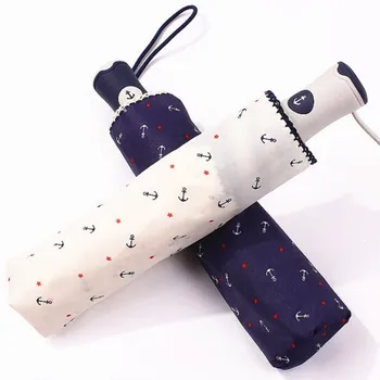 Quality Automatic Folding Rain Umbrella Women Anti-uv Protection Sunscreen Windproof Fresh Ship Anchor Parasol
Quality Automatic Folding Rain Umbrella Women Anti-uv Protection Sunscreen Windproof Fresh Ship Anchor Parasol