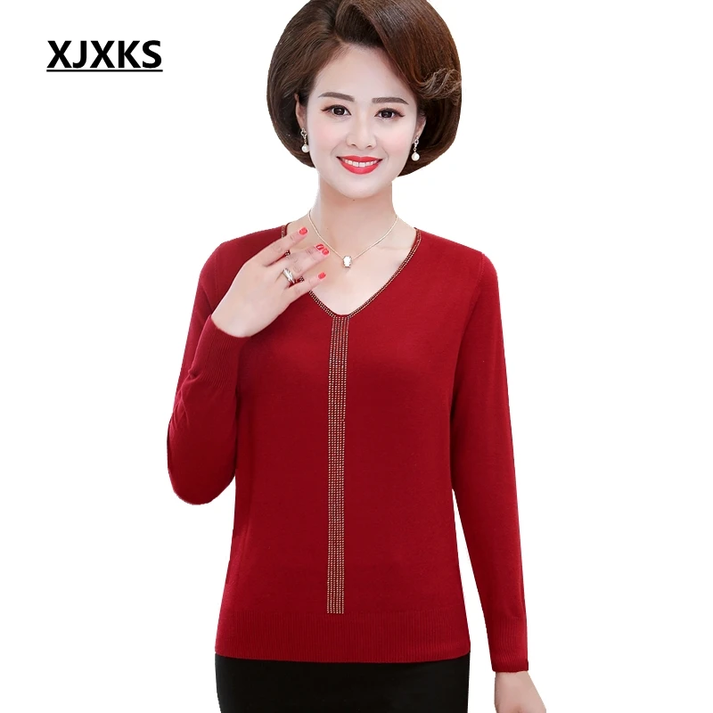 XJXKS Womens Sweaters Autumn 2019 Elegant Elastic Cashmere Pullover Long-sleeved Oversized Women Knitted Sweater
XJXKS Womens Sweaters Autumn 2019 Elegant Elastic Cashmere Pullover Long-sleeved Oversized Women Knitted Sweater