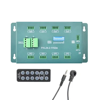 PXL24-2-1152IR 12-24VDC input 2A*24 channels output LED DMX Decoder Constant Voltage LED DMX Controller
PXL24-2-1152IR 12-24VDC input 2A*24 channels output LED DMX Decoder Constant Voltage LED DMX Controller