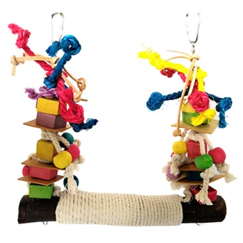 Parrot Chewing Bite Hanging Cage Pet Bird Parrot Chew Toy Bird Perch Leather Colorful Wood Building Block Rope Big Swing
Parrot Chewing Bite Hanging Cage Pet Bird Parrot Chew Toy Bird Perch Leather Colorful Wood Building Block Rope Big Swing