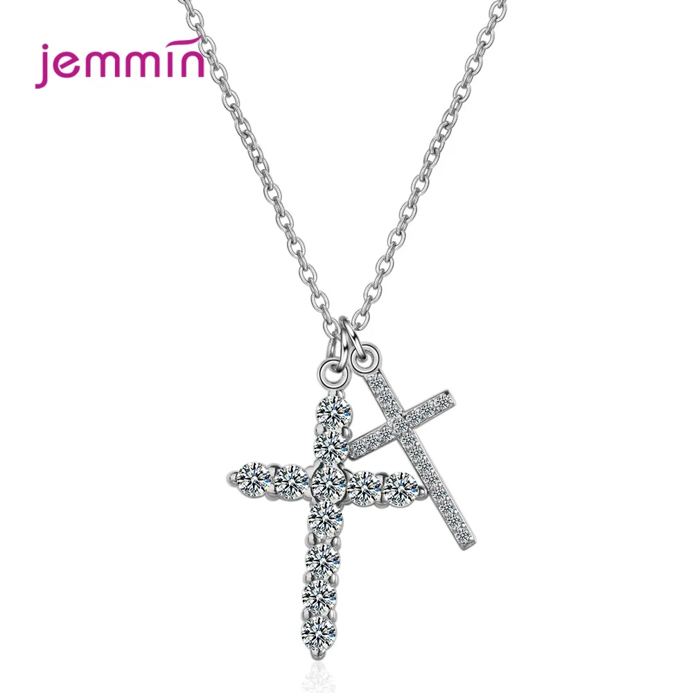 Luxury Female Cross Pendant 925 Sterling Silver Bride Wedding Necklace for Women Statement Shiny Zircon Stone Necklace Jewelry
Luxury Female Cross Pendant 925 Sterling Silver Bride Wedding Necklace for Women Statement Shiny Zircon Stone Necklace Jewelry