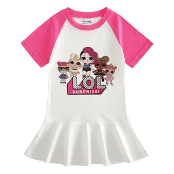 LOL Surprise Print Children Baby Girls Summer Clothes Leisure Sport Short Sleeve Skirts Cotton Girl Baby Skirt Dresses Doll 1-8
LOL Surprise Print Children Baby Girls Summer Clothes Leisure Sport Short Sleeve Skirts Cotton Girl Baby Skirt Dresses Doll 1-8