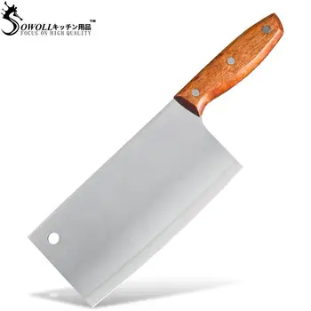Sowoll Kitchen Knife 8 Inch Stainless Steel Chopping Knife Chinese Cutter Woodhandle Cutting Slicing Chopping Cutlery Tool
Sowoll Kitchen Knife 8 Inch Stainless Steel Chopping Knife Chinese Cutter Woodhandle Cutting Slicing Chopping Cutlery Tool