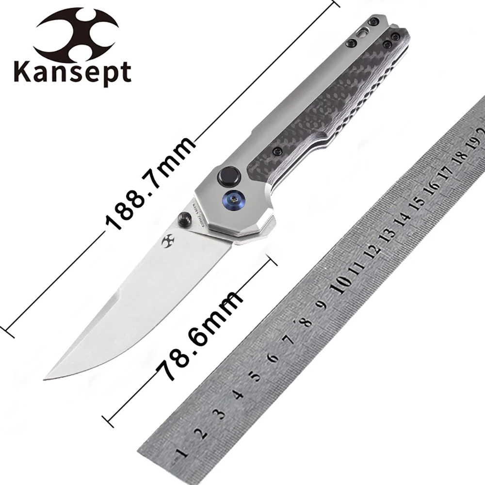 Kansept Knives EDC Tac K2009A2 Pocket Gentleman Knife 3.1in S35VN Titanium Handle Twill CF Inlay Tactical Camping Folding Knife
Kansept Knives EDC Tac K2009A2 Pocket Gentleman Knife 3.1in S35VN Titanium Handle Twill CF Inlay Tactical Camping Folding Knife