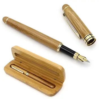 Medium Nib Fountain Pen Natural Bamboo Writing Pen with Converter and Case (Red Packed)
Medium Nib Fountain Pen Natural Bamboo Writing Pen with Converter and Case (Red Packed)