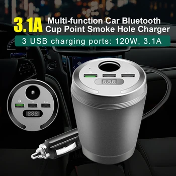 Multifunctional Car Charger 3.1A 120W Bluetooth Cigarette Lighter Cigarette Socket Charger Portable 3 USB Charging Ports
Multifunctional Car Charger 3.1A 120W Bluetooth Cigarette Lighter Cigarette Socket Charger Portable 3 USB Charging Ports