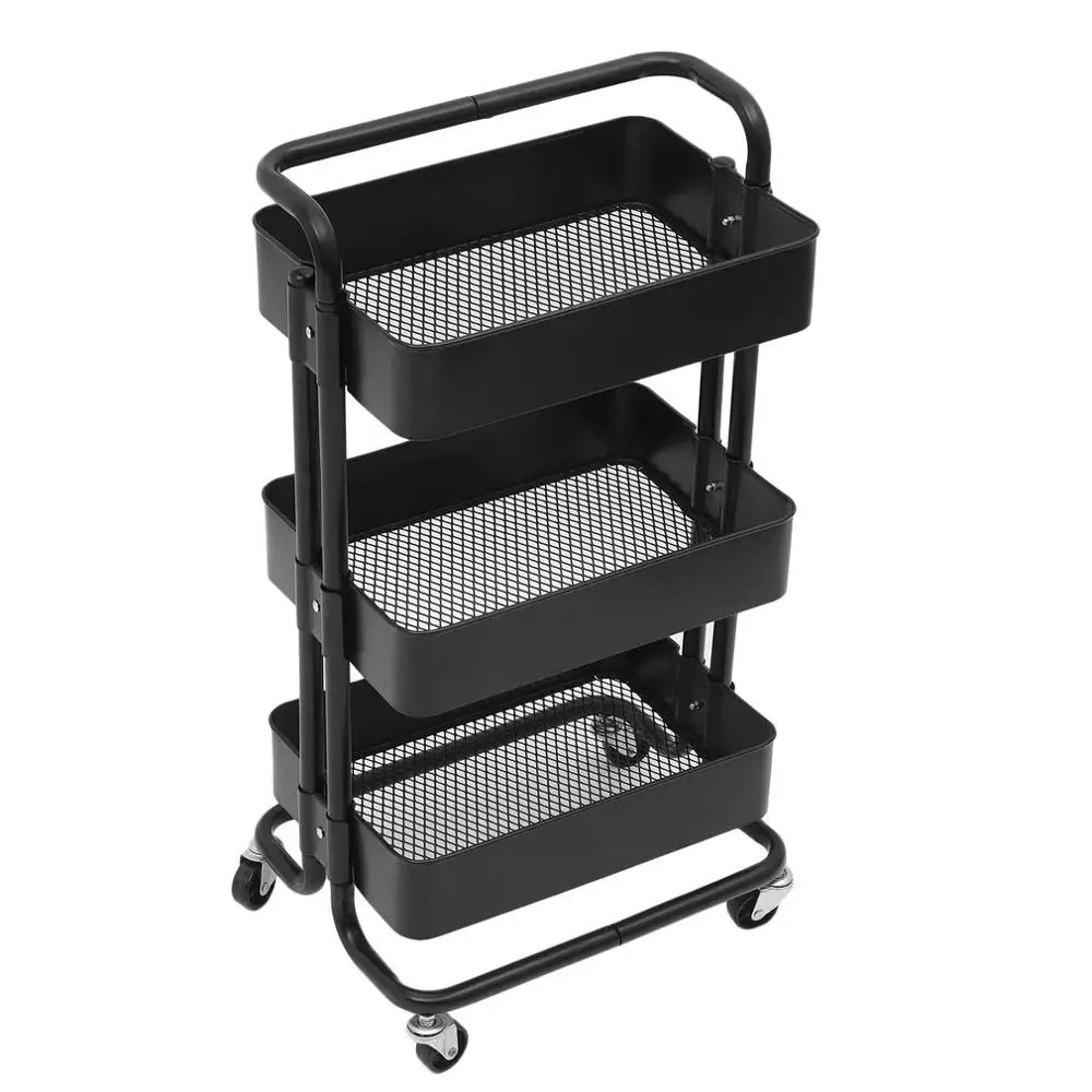 Kitchen Trolley 3 Layers Office Cart Rolling Storage Rack Workshop Trolley With Four Wheels Portable Tool Storage Cart
Kitchen Trolley 3 Layers Office Cart Rolling Storage Rack Workshop Trolley With Four Wheels Portable Tool Storage Cart