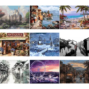 Modern City Diy Painting By Numbers Castle Kit Landscape Modern Wall Art Picture By Numbers Unique Gift for Home Decoration 
Modern City Diy Painting By Numbers Castle Kit Landscape Modern Wall Art Picture By Numbers Unique Gift for Home Decoration