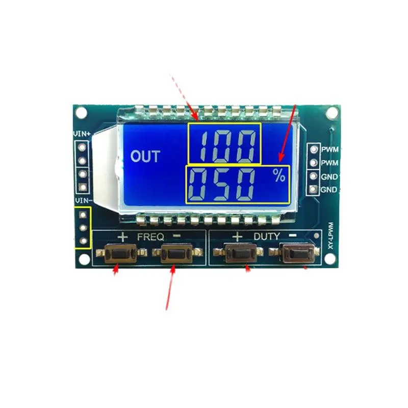 WM pulse frequency duty cycle adjustable module square wave rectangular wave signal generator XY-LPWM 
WM pulse frequency duty cycle adjustable module square wave rectangular wave signal generator XY-LPWM