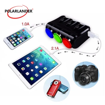 For Iphone Phone Charger Splitter Digital LCD Display Power Adapter 3 Socket for Android 12-24V Cigarette Lighter
For Iphone Phone Charger Splitter Digital LCD Display Power Adapter 3 Socket for Android 12-24V Cigarette Lighter