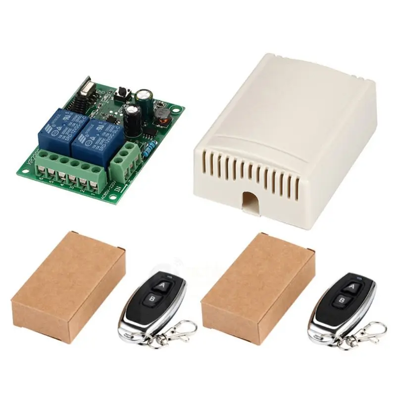 High Quality New 1Set 433Mhz Wireless Remote Control Switch AC 220 2CH Relay Receiver Module
High Quality New 1Set 433Mhz Wireless Remote Control Switch AC 220 2CH Relay Receiver Module