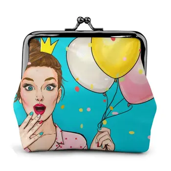 OLN Coin Purse Women Lady Small Wallet Surprised Girl With Colored Balloons And Princess Crown Hasp Purse Card Holder Purses
OLN Coin Purse Women Lady Small Wallet Surprised Girl With Colored Balloons And Princess Crown Hasp Purse Card Holder Purses