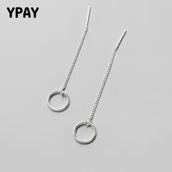 YPAY 100% Real 925 Sterling Silver Geometric Long Tassel Circle Drop Earrings for Women Chain Ear Line Fine Jewelry Gift YME343
YPAY 100% Real 925 Sterling Silver Geometric Long Tassel Circle Drop Earrings for Women Chain Ear Line Fine Jewelry Gift YME343