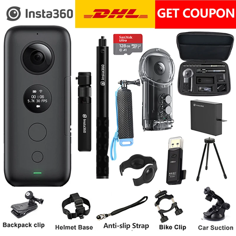 Insta360 ONE X Action Camera VR Insta 360 Panoramic Camera For IPhone And Android 5.7K Video 18MP Photo Invisible Selfie Stick
Insta360 ONE X Action Camera VR Insta 360 Panoramic Camera For IPhone And Android 5.7K Video 18MP Photo Invisible Selfie Stick