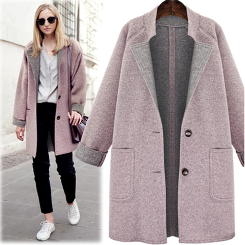 Women Autumn Winter Jackets Plus Size 4XL Female Outerwear Loose Wool&Blends Basic Coats Ladies Cardigans Mid-length Tops Blends
Women Autumn Winter Jackets Plus Size 4XL Female Outerwear Loose Wool&Blends Basic Coats Ladies Cardigans Mid-length Tops Blends