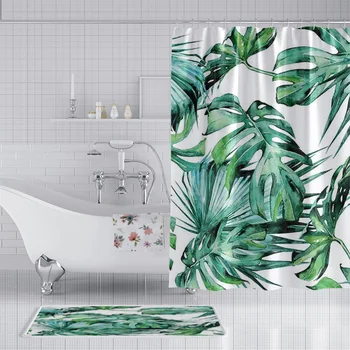 Plants shower curtain with hooks fabric 3d bath curtain shower curtains waterproof bathroom curtain Or mat
Plants shower curtain with hooks fabric 3d bath curtain shower curtains waterproof bathroom curtain Or mat