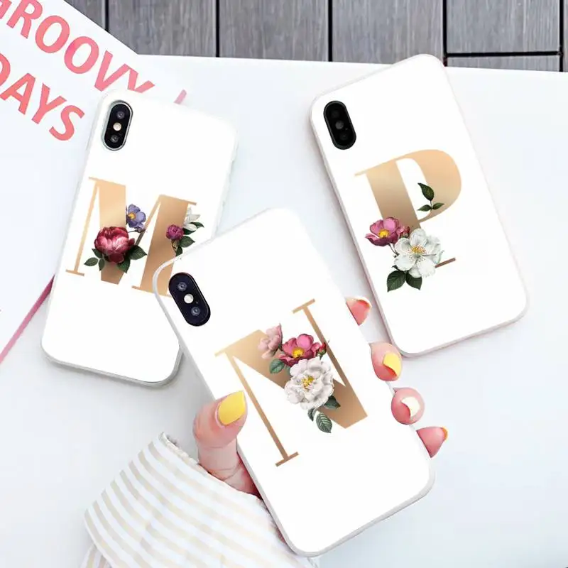 Flower 26 English name letters custom Phone Case Candy Color for iPhone 6 7 8 11 12 s mini pro X XS XR MAX Plus
Flower 26 English name letters custom Phone Case Candy Color for iPhone 6 7 8 11 12 s mini pro X XS XR MAX Plus