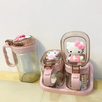 Seasoning Storage Box Cartoon Glass with Spoon 3-compartment Spice Box Storage Container Condiment Jars for Spice Sugar Salt
Seasoning Storage Box Cartoon Glass with Spoon 3-compartment Spice Box Storage Container Condiment Jars for Spice Sugar Salt