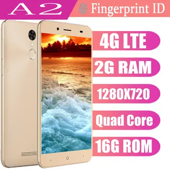 

A2 quad core 4G LTE smartphones 2G RAM 16G ROM fingerprint ID unlocked android celulares mobile phones 5.5INCH 1280x720 3G WIFI
