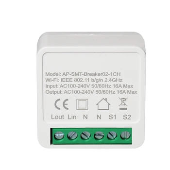 16A Mini Smart Wifi DIY Switch, Smart Home Automation Module, Works with Alexa Google Home Smart Life App
16A Mini Smart Wifi DIY Switch, Smart Home Automation Module, Works with Alexa Google Home Smart Life App