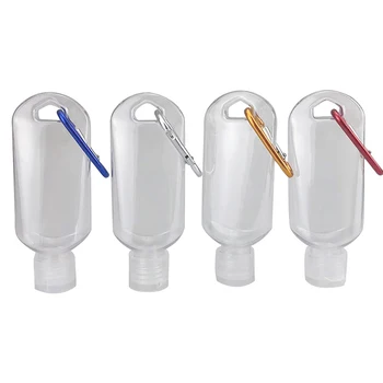 5PCS 50ML Refillable Travel Bottle With Key Chain Clip Flip Cover Transparent Container Cosmetic Lotion Container Random Hook
5PCS 50ML Refillable Travel Bottle With Key Chain Clip Flip Cover Transparent Container Cosmetic Lotion Container Random Hook