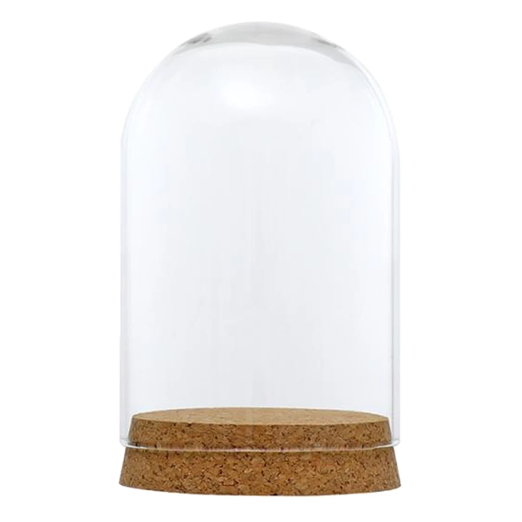 10Pieces 8x12cm Clear Glass Dome Cover Cloche Bell Jar Succulent Terrariums W/Wooden Cork Base Home Study Room Decor 10Pieces 8x12cm Clear Glass Dome Cover Cloche Bell Jar Succulent Terrariums W/Wooden Cork Base Home Study Room Decor