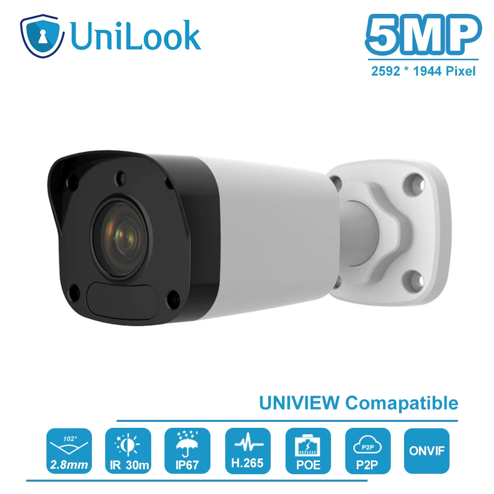 Uniview(Hikvision Compatible) 5MP Bullet PoE IP Camera Outdoor 2.8mm Fixed Lens CCTV Surveillance Night Vision IR30m IPC-UNB150W
Uniview(Hikvision Compatible) 5MP Bullet PoE IP Camera Outdoor 2.8mm Fixed Lens CCTV Surveillance Night Vision IR30m IPC-UNB150W
