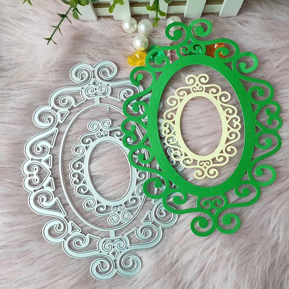 

New Lace frame metal cutting die mould scrapbook decoration embossed photo album decoration card making DIY handicrafts