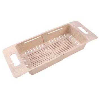 Collapsible Colander Fruits and Vegetables Drain Basket Adjustable Strainer over the Sink for Kitchen (Beige)
Collapsible Colander Fruits and Vegetables Drain Basket Adjustable Strainer over the Sink for Kitchen (Beige)