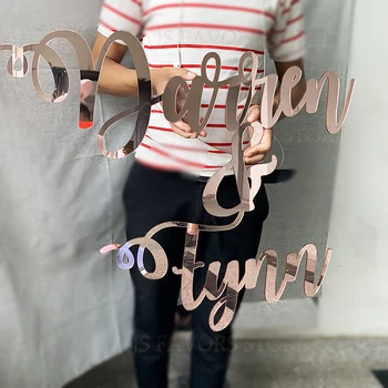 1pcs double layer Personalized rose golden Acrylic custom name Engaged party Creative Mirror-mounted plaque Wedding decoration
1pcs double layer Personalized rose golden Acrylic custom name Engaged party Creative Mirror-mounted plaque Wedding decoration