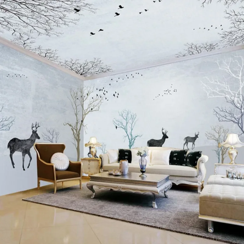 Northern European-Style Retro Forest Elk Sky Flying Bird Whole House Theme Space Bedroom Living Room Background Wallpaper Mural
Northern European-Style Retro Forest Elk Sky Flying Bird Whole House Theme Space Bedroom Living Room Background Wallpaper Mural