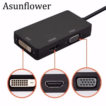 Asunflower Mini Displayport Thunderbolt DP To HDMI VGA DVI Adapter Converter Cable For IMac Mac Mini Pro Air Book TO Monitor TV
Asunflower Mini Displayport Thunderbolt DP To HDMI VGA DVI Adapter Converter Cable For IMac Mac Mini Pro Air Book TO Monitor TV