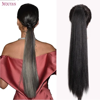 HOUYAN Drawstring Ponytail Hair Synthetic Long Afro Kinky Straight Ponytail Extension for Women Black Clip in Ponytail Hair 
HOUYAN Drawstring Ponytail Hair Synthetic Long Afro Kinky Straight Ponytail Extension for Women Black Clip in Ponytail Hair