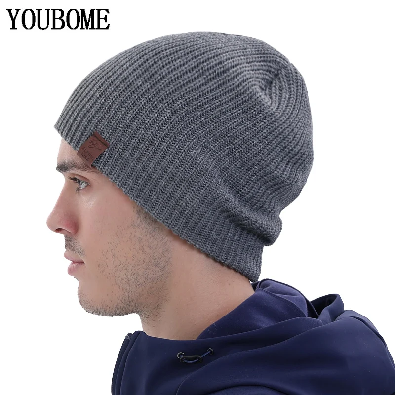 

Brand Skullies Beanies Men Winter Hats For Men Knitted Hat Women Gorro Bonnet Solid Beany Warm Men's Winter Cap Male Beanie Hat