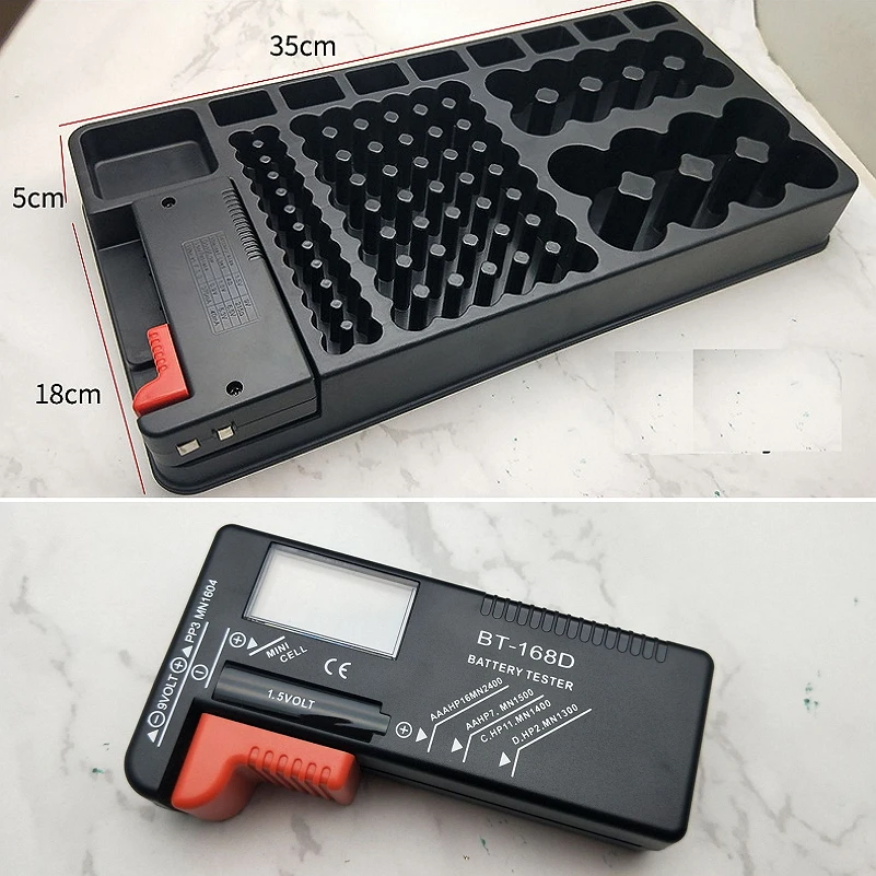 Battery Storage Box Case Organizer Holder With Battery Tester For 98Pcs AA AAA 9V C D Battery Case Battery Tester
Battery Storage Box Case Organizer Holder With Battery Tester For 98Pcs AA AAA 9V C D Battery Case Battery Tester