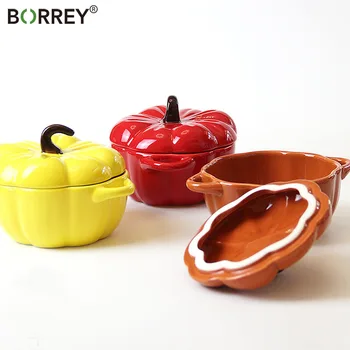 BORREY Creative Snack Bowl Plate Stew Pot Ceramic Pumpkin Shape Bowl Binaural Baking Bowl Fruit Dessert Storage Food Container
BORREY Creative Snack Bowl Plate Stew Pot Ceramic Pumpkin Shape Bowl Binaural Baking Bowl Fruit Dessert Storage Food Container