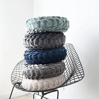 Creative Cushion Velvet Pleated Round Seat Pad For Patio Home Car Office Floor Pillow Tatami Cushion Home Supplies Soft Pillow 
Creative Cushion Velvet Pleated Round Seat Pad For Patio Home Car Office Floor Pillow Tatami Cushion Home Supplies Soft Pillow