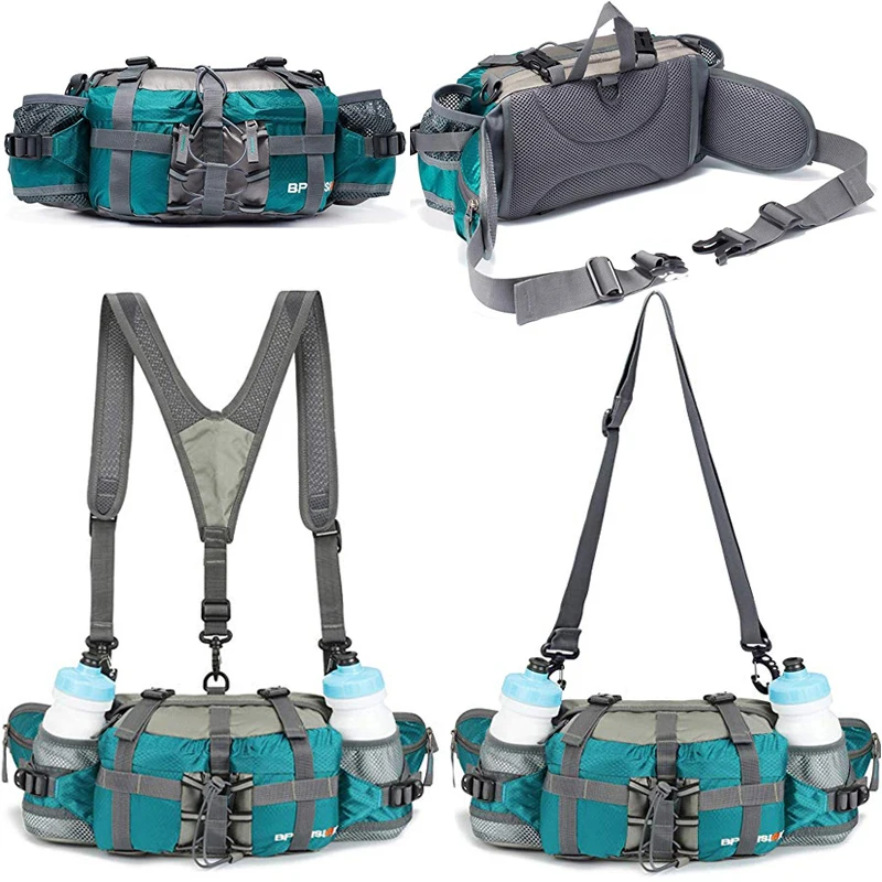 Professional 800D Outdoor Hiking Fanny Waist Packs Cycling Sport Bag Bicycle Multifunction For 6 Bottle Running Mountaineering Professional 800D Outdoor Hiking Fanny Waist Packs Cycling Sport Bag Bicycle Multifunction For 6 Bottle Running Mountaineering