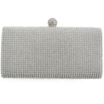 New Silver Diamante Diamond Crystal Evening bag Clutch Purse Party Prom Wedding
New Silver Diamante Diamond Crystal Evening bag Clutch Purse Party Prom Wedding