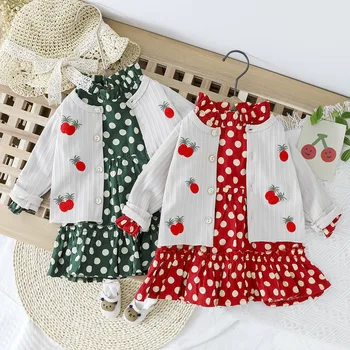 Spring Set Body Suits Baby Girl Kids Flower Coat Top Ruffle Dots Print Dress Cute Casual Clothes Infant Clothing Girl 0-3Y
Spring Set Body Suits Baby Girl Kids Flower Coat Top Ruffle Dots Print Dress Cute Casual Clothes Infant Clothing Girl 0-3Y