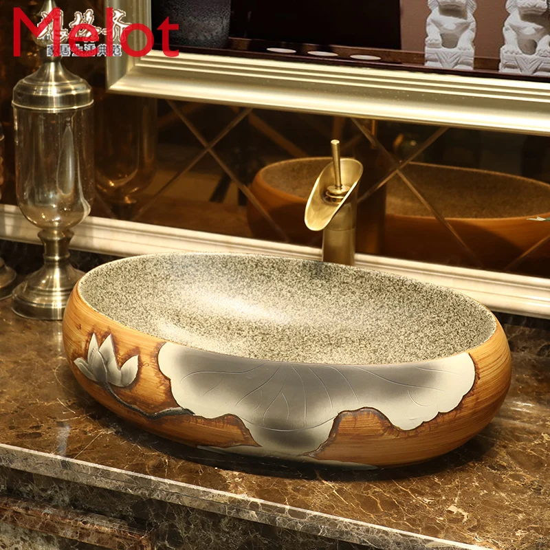 Retro Art Table Basin Large Size Chinese Style Ceramic Washbasin Home Balcony Table Wash Basin Pool
Retro Art Table Basin Large Size Chinese Style Ceramic Washbasin Home Balcony Table Wash Basin Pool