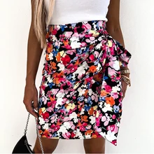 Women Casual A-Line Mini Skirt Summer Autumn Floral Print High Waist Leopard Bow Bodycon Wrap Skirts Elegant Lady Floral Office
Women Casual A-Line Mini Skirt Summer Autumn Floral Print High Waist Leopard Bow Bodycon Wrap Skirts Elegant Lady Floral Office