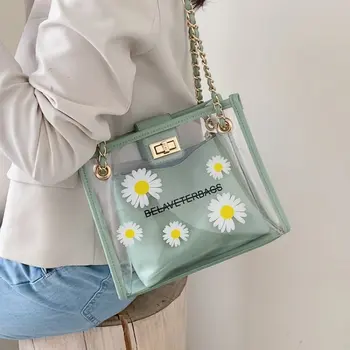 Transparent Bag Female 2020 New Fashion Pvc Handbag Summer Printing Handbag Shoulder Women Bag Transparent Beach Holiday Bag
Transparent Bag Female 2020 New Fashion Pvc Handbag Summer Printing Handbag Shoulder Women Bag Transparent Beach Holiday Bag