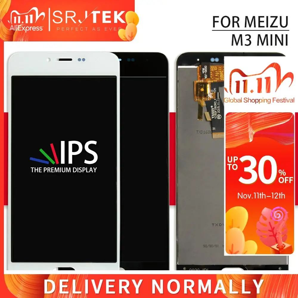 ЖК-дисплей Srjtek для Meizu M3 MINI сенсорный экран дигитайзер стекло полная сборка/рамка