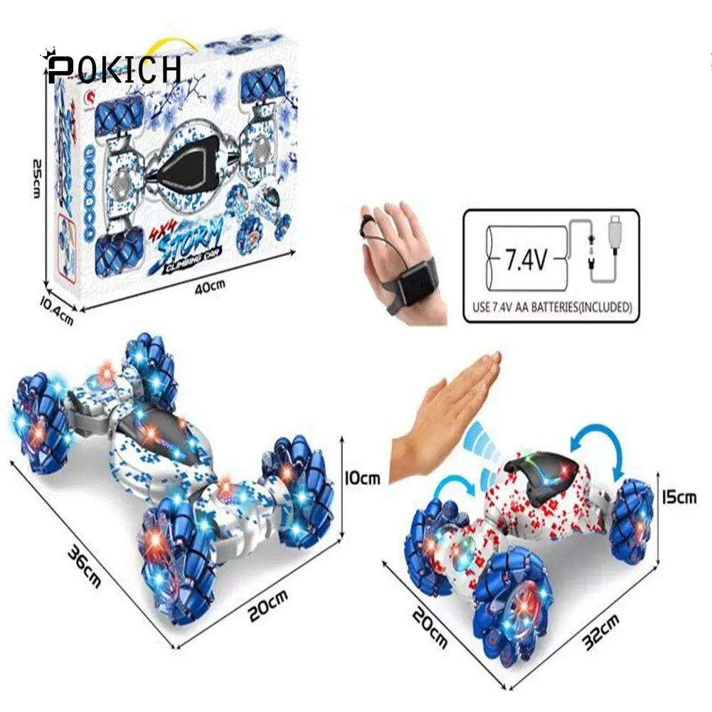 Pokich Remote Control Stunt Car Gesture Sensor Control RC Car Off-Road Vehicle Double Side Driving Stunt Car for Kids
Pokich Remote Control Stunt Car Gesture Sensor Control RC Car Off-Road Vehicle Double Side Driving Stunt Car for Kids