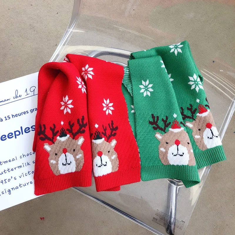2022 Christmas Reindeer Scarf Red Green Kids Boys Girls Winter Warm Knitted Long Soft Collar Neck Scarf Children Scarves 2-6T
2022 Christmas Reindeer Scarf Red Green Kids Boys Girls Winter Warm Knitted Long Soft Collar Neck Scarf Children Scarves 2-6T
