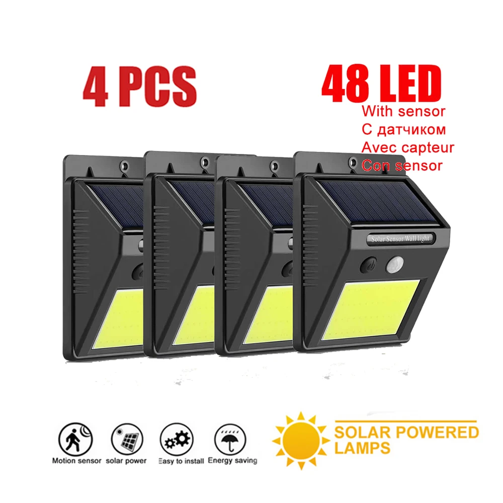 1-4PCS LEDs Solar Wall lamp Wireless PIR Motion Sensor Solar Night light For Street Garden Patio Emergency Security Lighting ind
1-4PCS LEDs Solar Wall lamp Wireless PIR Motion Sensor Solar Night light For Street Garden Patio Emergency Security Lighting ind