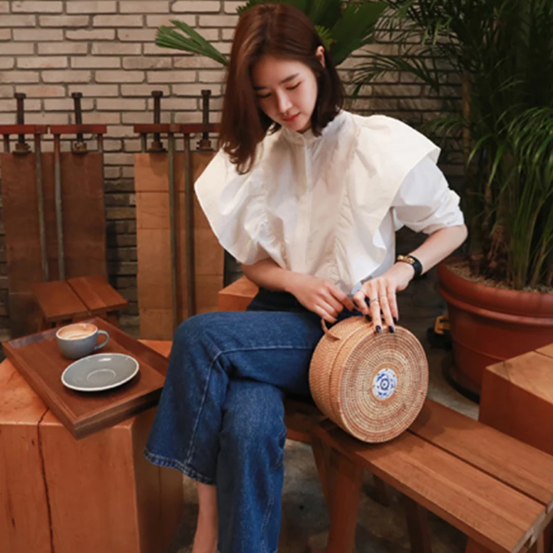 2020 Spring New Korean-style Womens Flounced Pure Cotton Shirt Puff Sleeve Blouse Sweet Students Tops Ladies Tops Blusas
2020 Spring New Korean-style Womens Flounced Pure Cotton Shirt Puff Sleeve Blouse Sweet Students Tops Ladies Tops Blusas