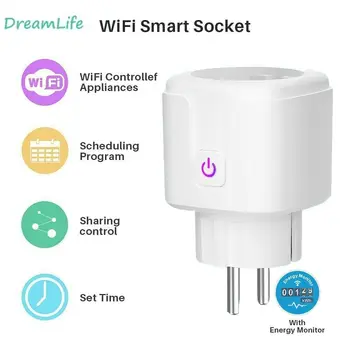 Smart WiFi Plug Adaptor 16A Voice Control Power Monitor Socket Outlet Timing Function Work With Alexa Google Mini White Color
Smart WiFi Plug Adaptor 16A Voice Control Power Monitor Socket Outlet Timing Function Work With Alexa Google Mini White Color
